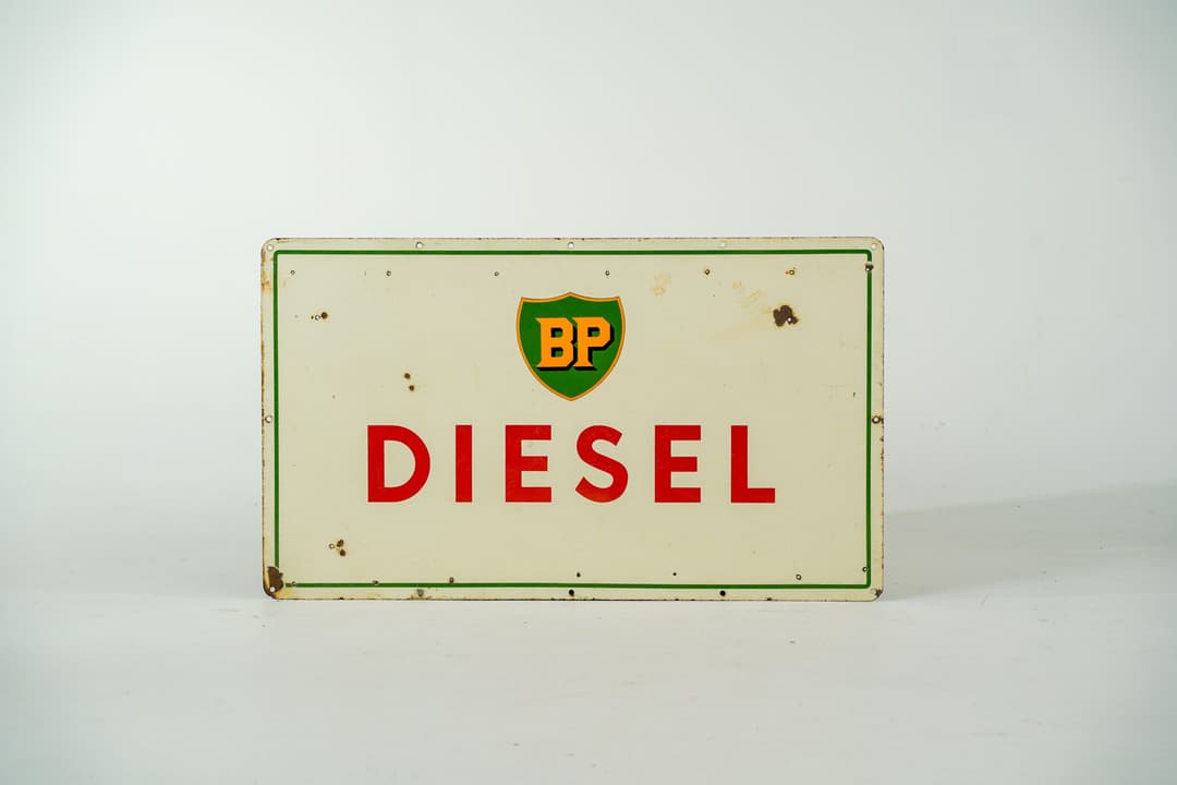 BP Diesel plate Sign