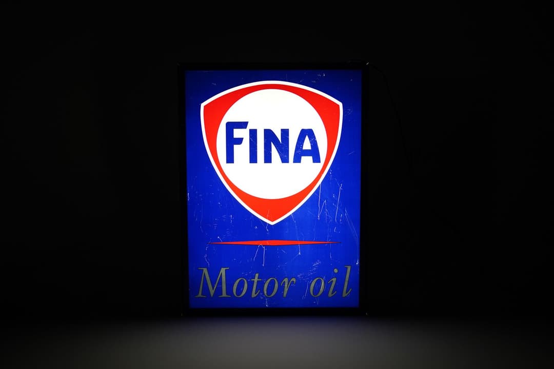 Fina Motor Oil - Wall Sign